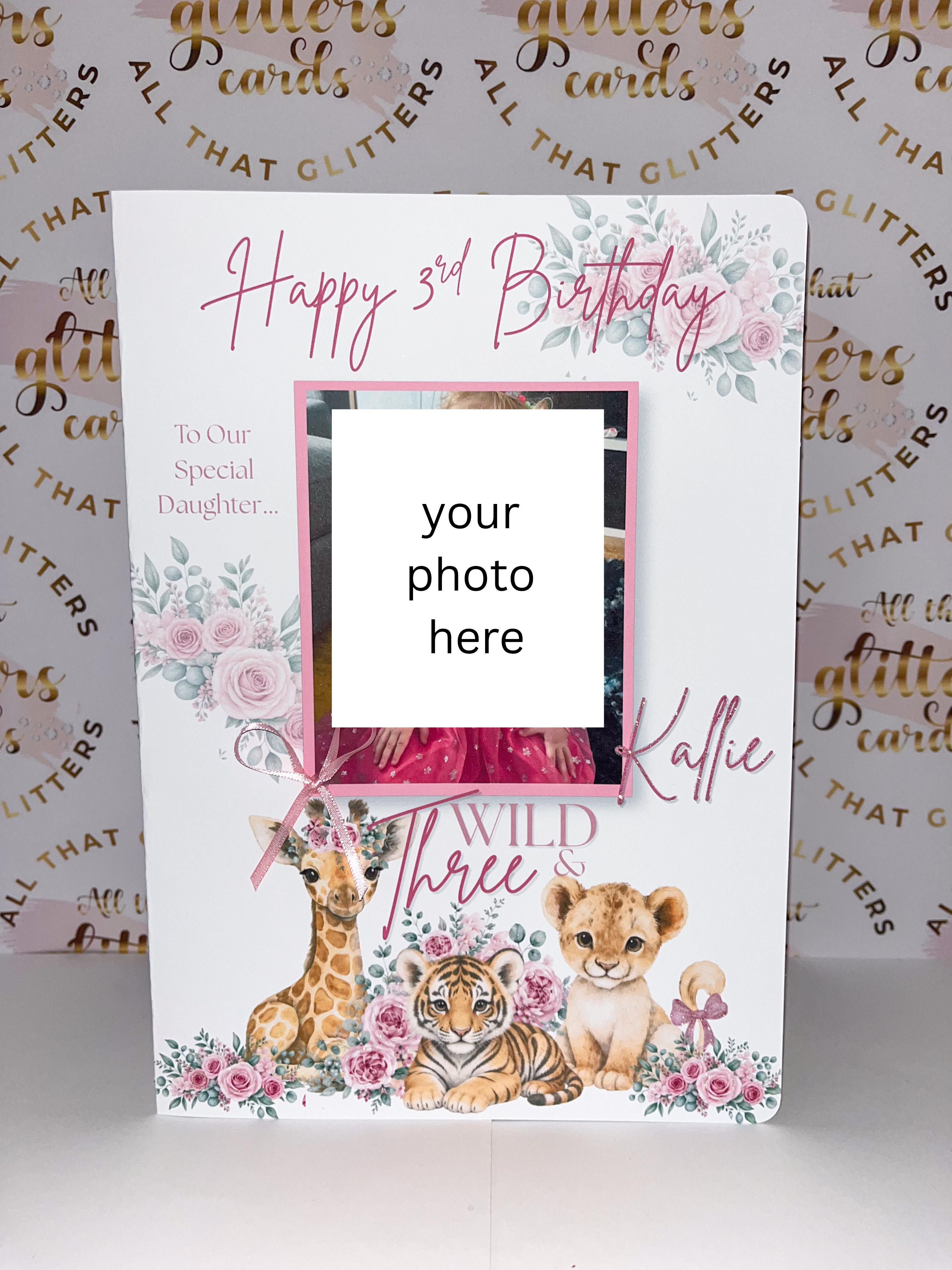 Pink safari card