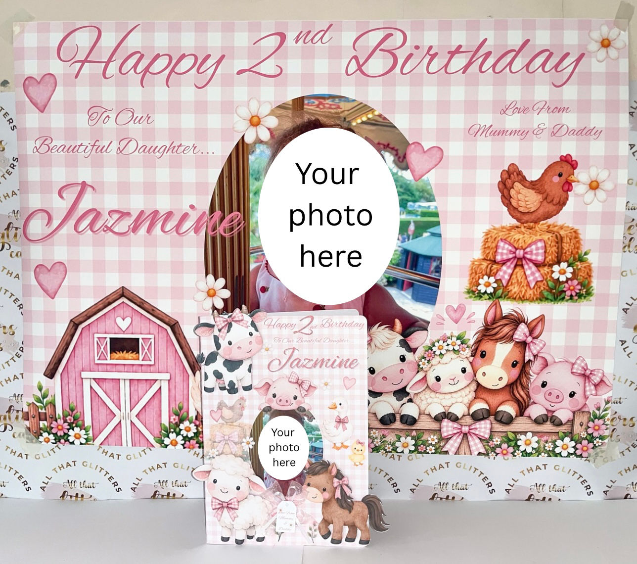 Farm animals Card & banner set