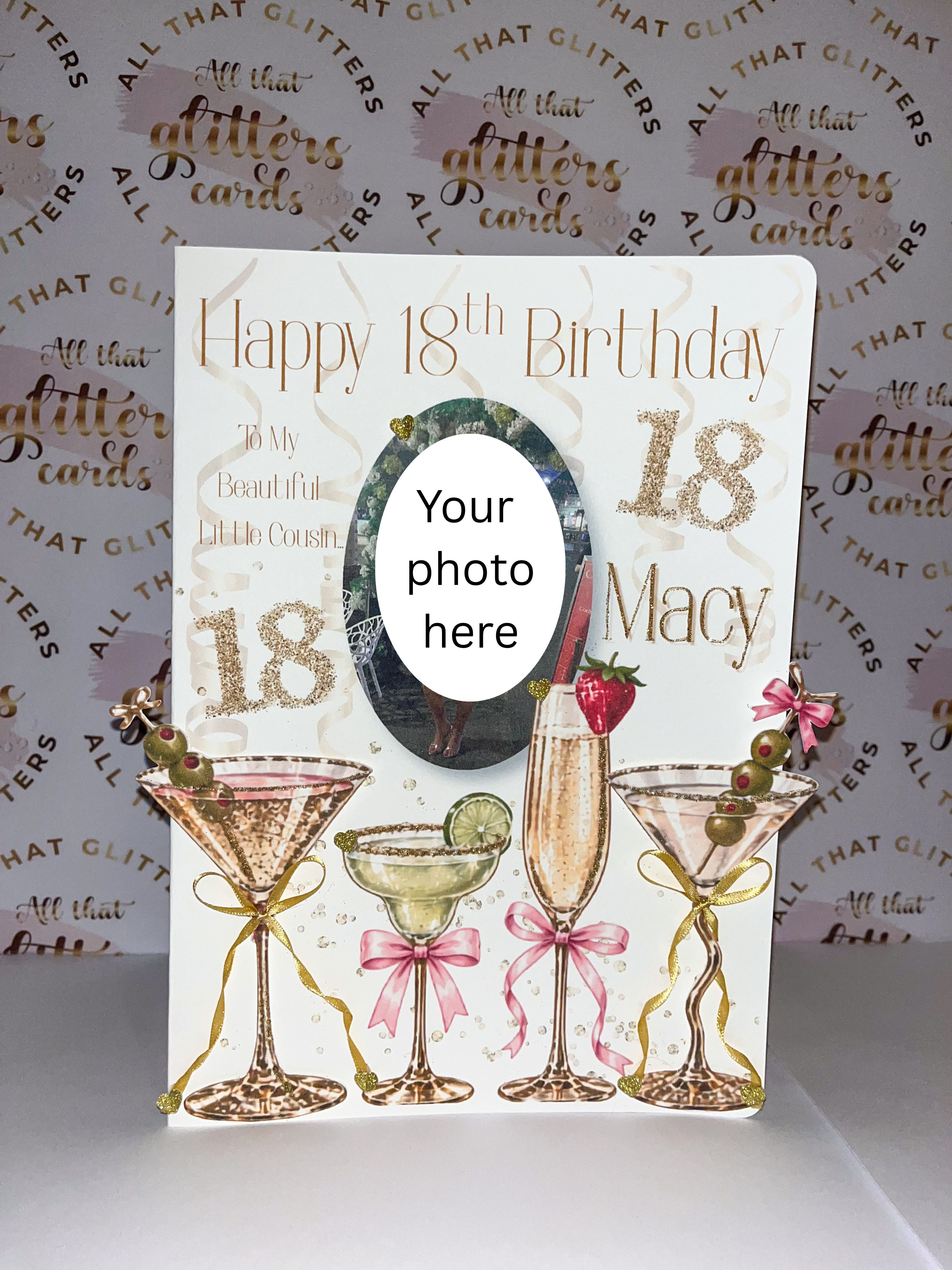 Popup cocktail glasses card