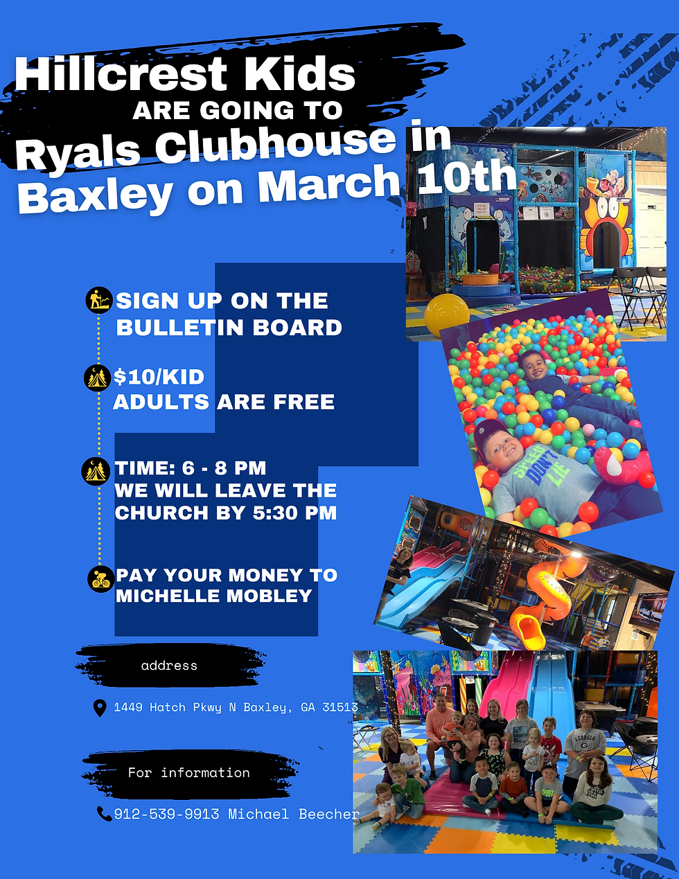 Hillcrest Kids go to Ryals Clubhouse