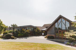 Exterior of Mythe Barn wedding venue