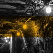 underground tunnel with explosion proof lights
