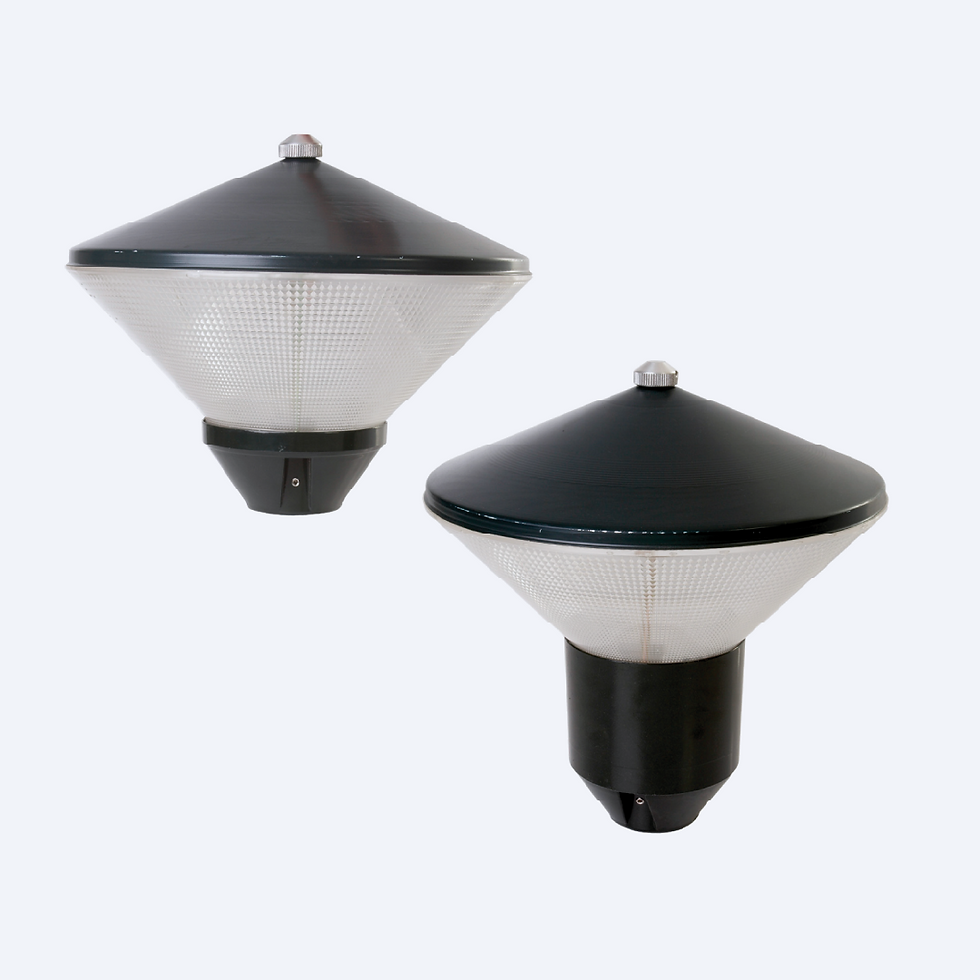 SK3 & SK4 Post Top outdoor light with aluminium housing and acrylic diffuser