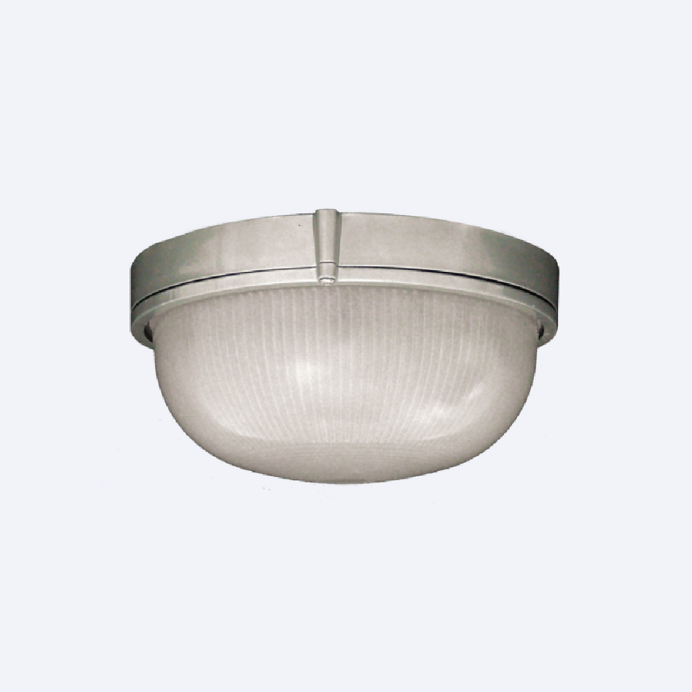 BHY3000 plain bulkhead light, mounted on an outdoor wall.