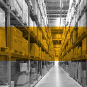 factory with industrial linear lighting