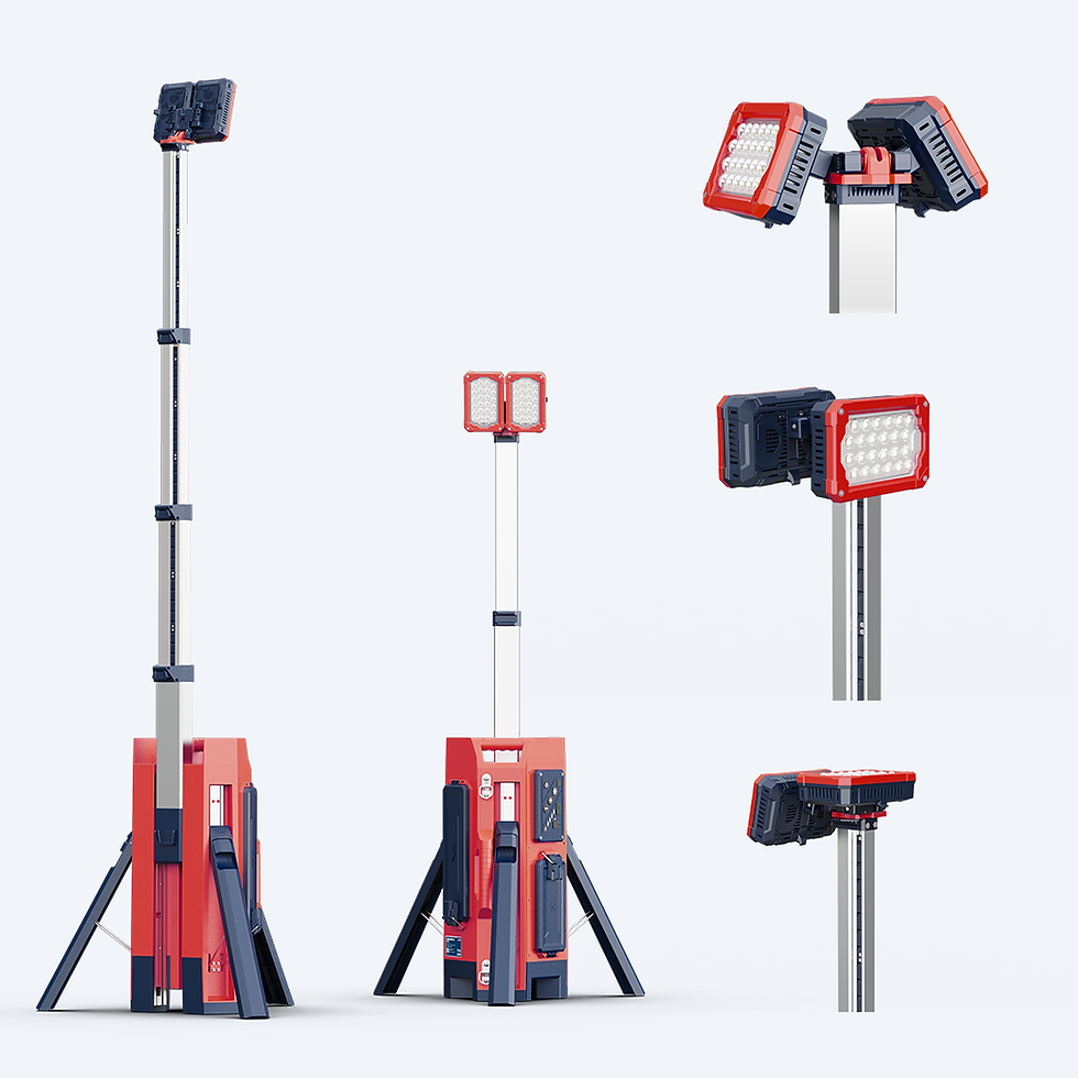 Thumbnail: TT-TL-0400 light tower showing LED heads and angles.