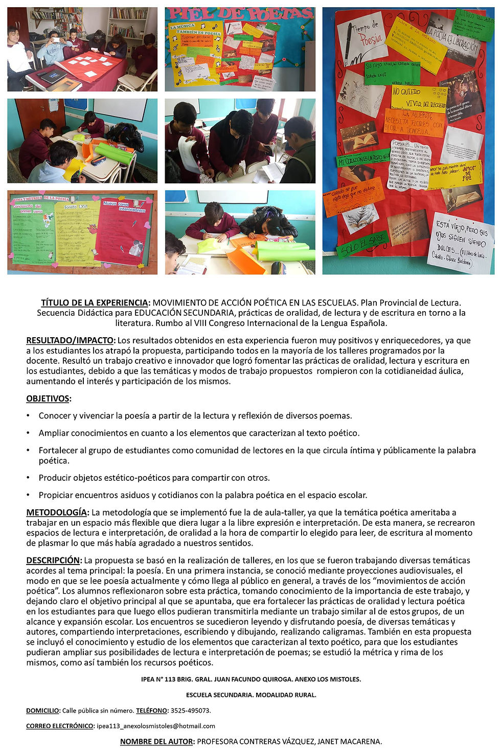 I.P.E.A. N° 113 ANEXO LOS MISTOLES