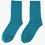 Thumbnail: Teal Blue ankle socks.  Sock talk socks with a frill ankle cuff