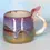 Thumbnail: Saltwater & Starlight Glazed mug.  Whimsical, magical colourful pottery cup. Stoneware mushroom, quirky, earthy, forest