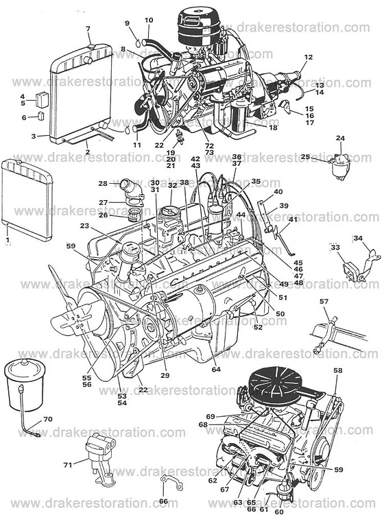 ENGINE PAGE 1 | 1955 1956 1957 Tri-Five Chevy Parts | United ...