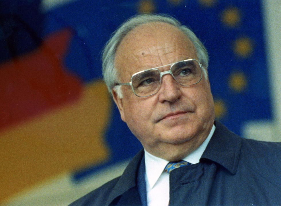 Pictured: Helmut Kohl, Chancellor of West Germany from 1982 - 1990 and the newly united Germany from 1990 - 1998