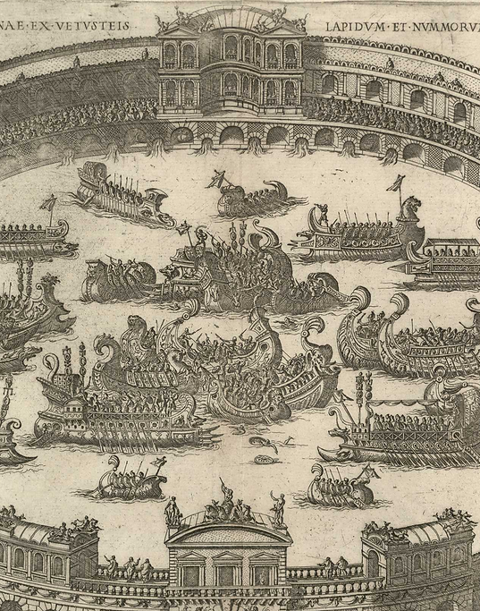 10 Naumaohiae idest navalis pugnae ex vetusteis lapidum et nummorum monumenteis graphica d