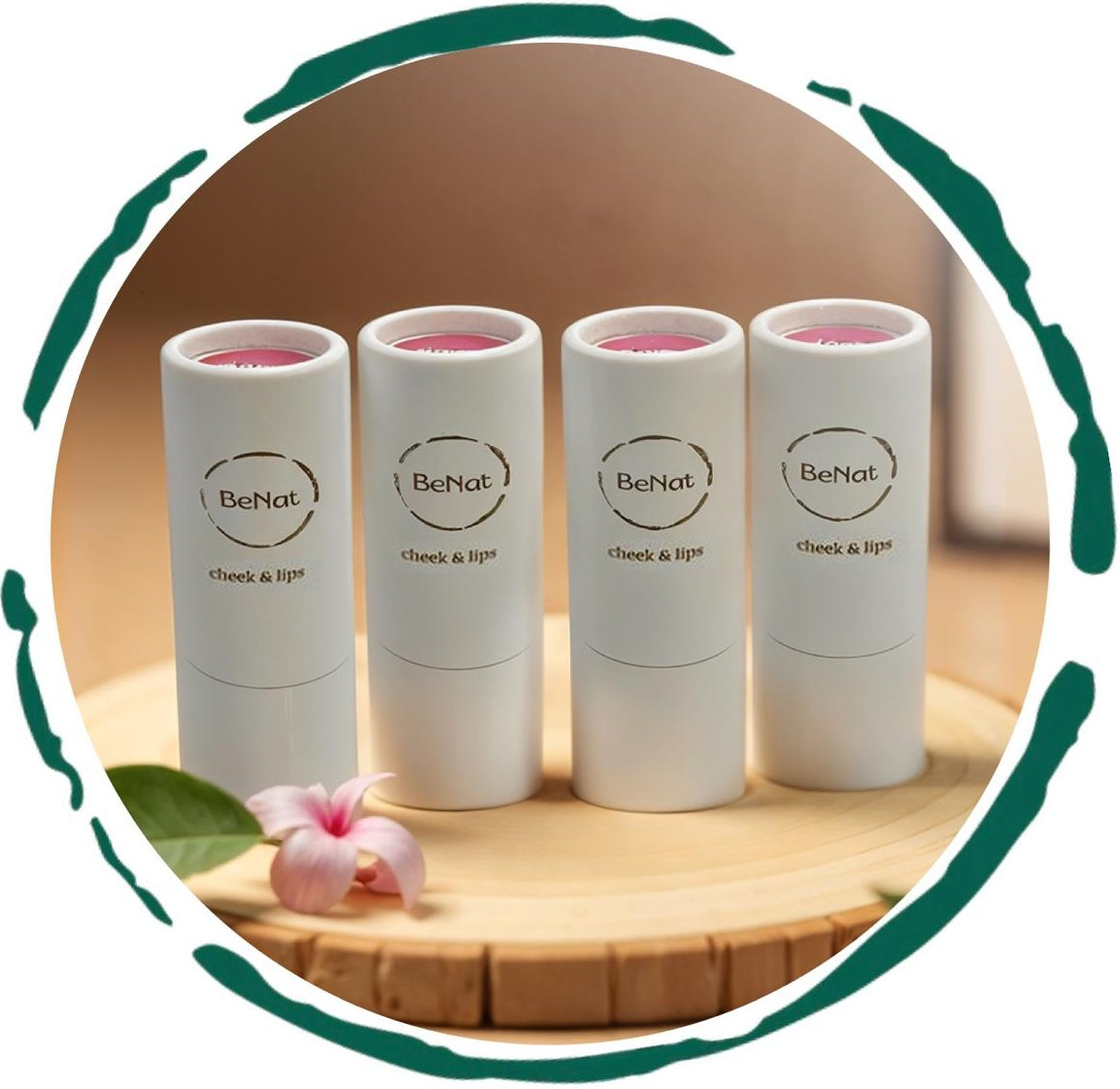 Lip & Cheek Bloom. 2 in 1 Natural Lipstick for Vibrant Color.