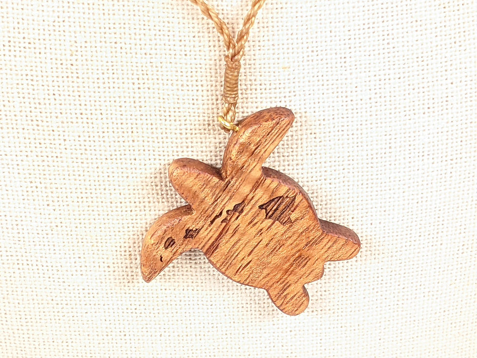 サムネイル： Hawaiian Koa Wood Island Honu (turtle)