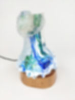 サムネイル： Soft Romantic Wave (Nalu) Glass Lamp 8x4.5