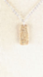 섬네일: Small Sand Gems Rectangle Wave Necklace (red)