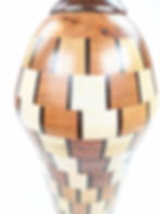 Thumbnail: Segmented Hawaiian Koa, Maple, and Milo Wood Vessel with Finial