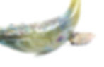 Thumbnail: Glass Lg Humpback Whale (Green)