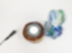 サムネイル： Soft Romantic Wave (Nalu) Glass Lamp 8x4.5