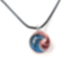 섬네일: Glass Surf Wave Pendant (red blue)