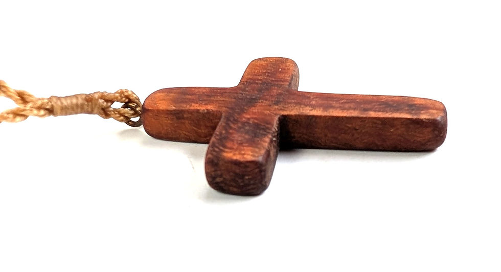 섬네일: Hawaiian Koa Wood Island Cross Adjustable Cordage