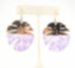 サムネイル： Monstera Earrings and Pendant Set (Lilac)