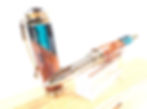 Thumbnail: Premium Hawaiian Koa Italian Acrylic Designer Retro Rollerball (#2Green Bl