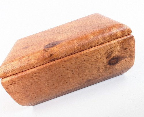 Small Hawaiian Koa Lift Pop Top Box (#7) 3.5X2 | Simply Wood Studios