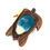 Thumbnail: Dark Monkey Pod Resin Turtle Bowl (Teal blue #1)