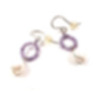 サムネイル： Freshwater Pearl Amethyst Sterling Silver Earring