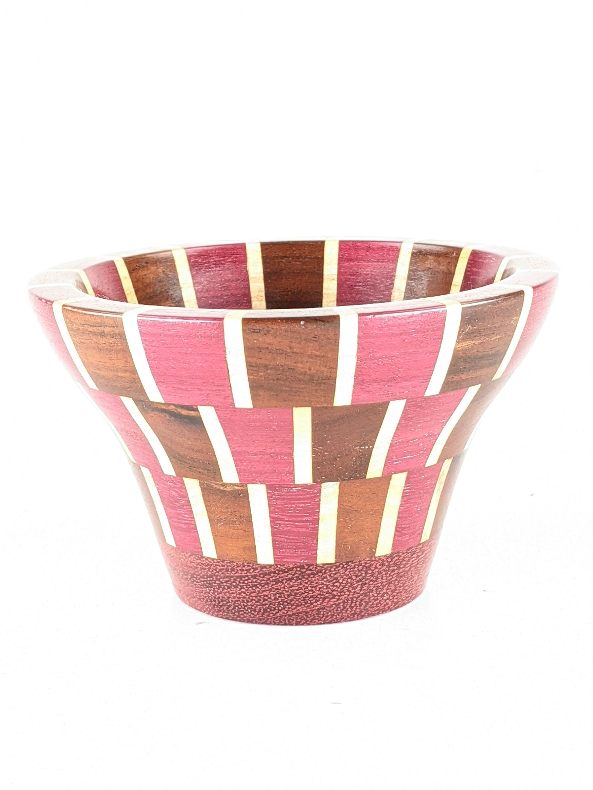 Segmented Koa, Maple, and Purple Heart Vase