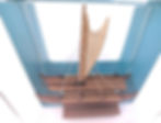 섬네일: Hawaiian Koa Wood Manini 2 Hull Canoe w. Acrylic Case