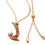Thumbnail: Hawaiian Koa and Cow Bone Fishing Hook Necklace (1 tip)