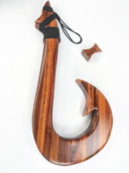Wall Mounted Solid Hawaiian Koa Fish Hook