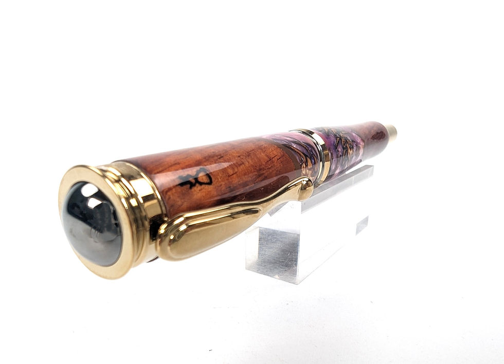 サムネイル： Hawaiian Koa Surfboard Resin Designer Retro Rollerball (Pink Pine Cone)