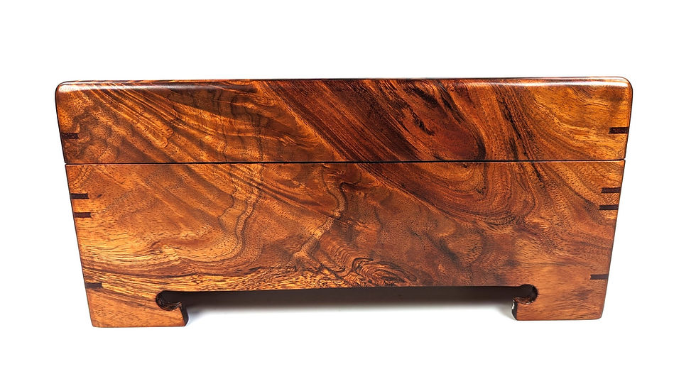 縮圖：Curly Koa Box With Legs (with tray #4)