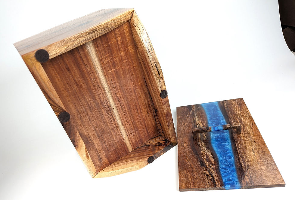 縮圖：Crazy Live Edge Curly Koa and Beach Resin Box