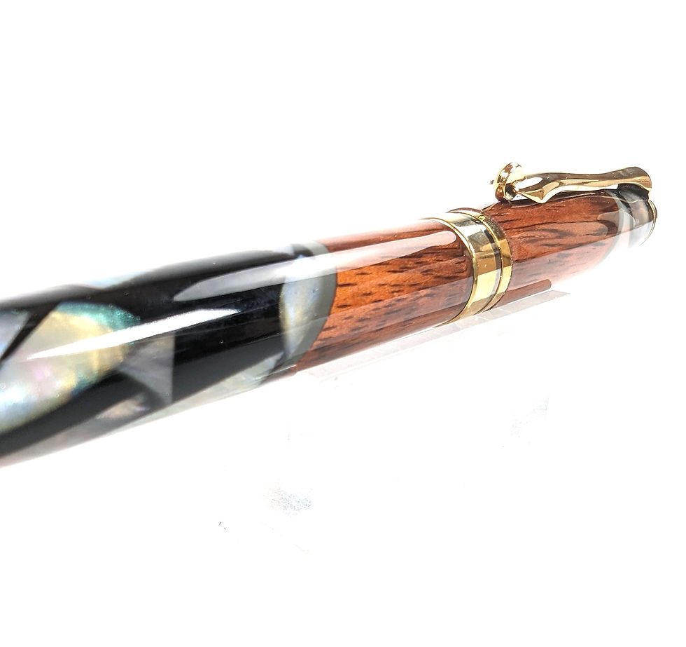 サムネイル： Hawaiian Koa Italian Acrylic Designer Neopean Ballpoint Pen (Resin Blocks)