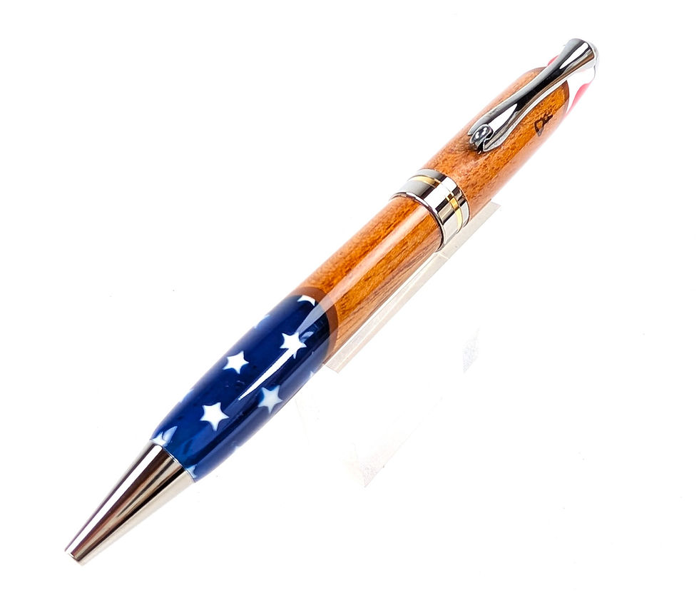 Thumbnail: Teak from The USS Missouri Neopean Ballpoint Pen (Stars, Stripes)