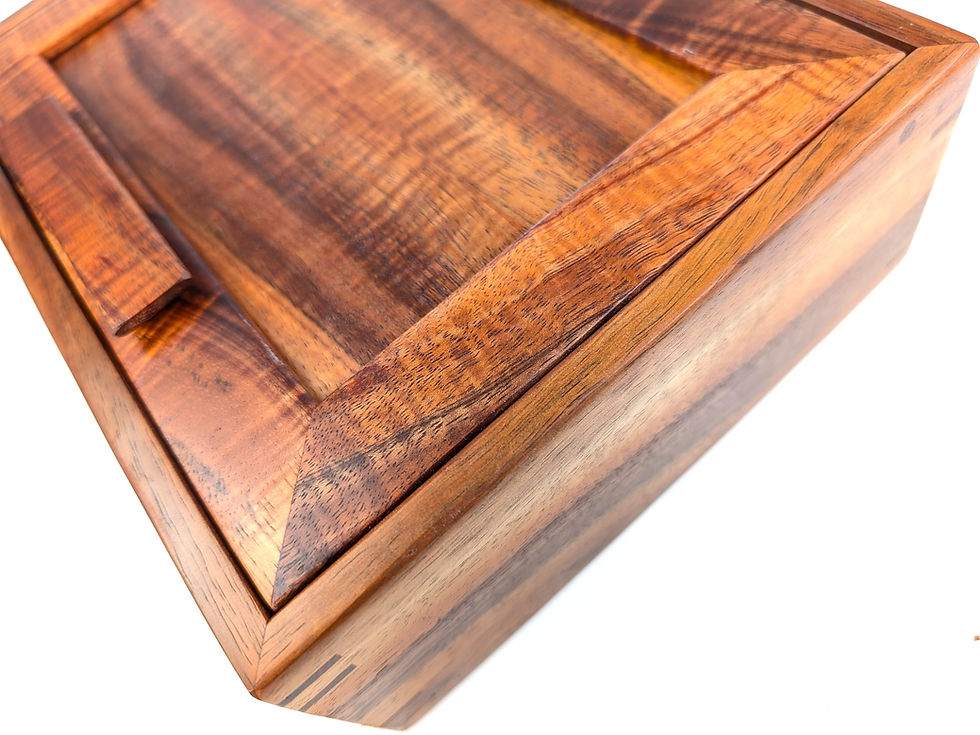 縮圖：Hawaiian Curly Koa Jewelry Frame Box Small 10.5 x 7.5 x 3