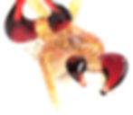 Thumbnail: Glass Hermit Crab Big Shell Dark Red Claw and shades of Yellow