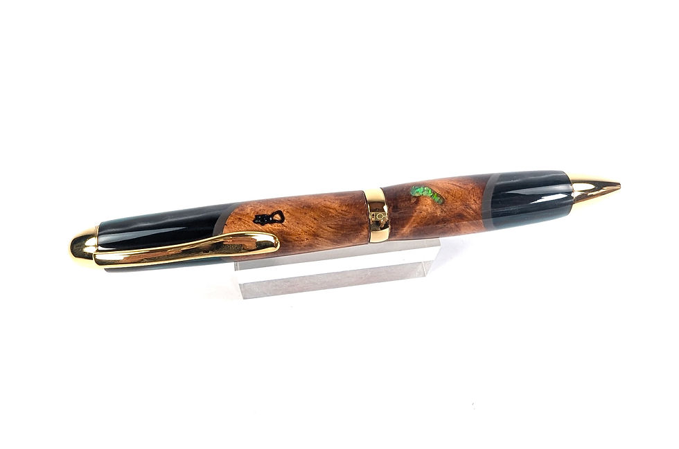サムネイル： Premium Hawaiian Koa Designer Serenity Opal Gold (Green Stripe)