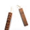 Thumbnail: Walnut Wood Moon Phase Lightweight Earrings 2" L