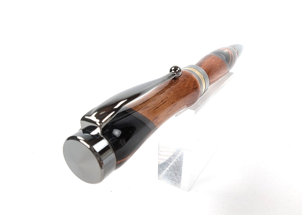 サムネイル： Hawaiian Koa Italian Acrylic Designer Americana Ballpoint (Lava Flow)