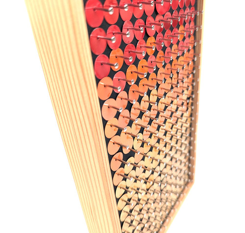 Aluminum Cans Kinetic Art 10.5 x 6.5 Sunset | Simply Wood Studios