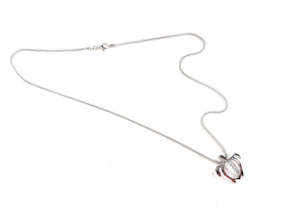 섬네일: Sterling Silver Small Mauna (Mountain) Honu (turtle) Necklace