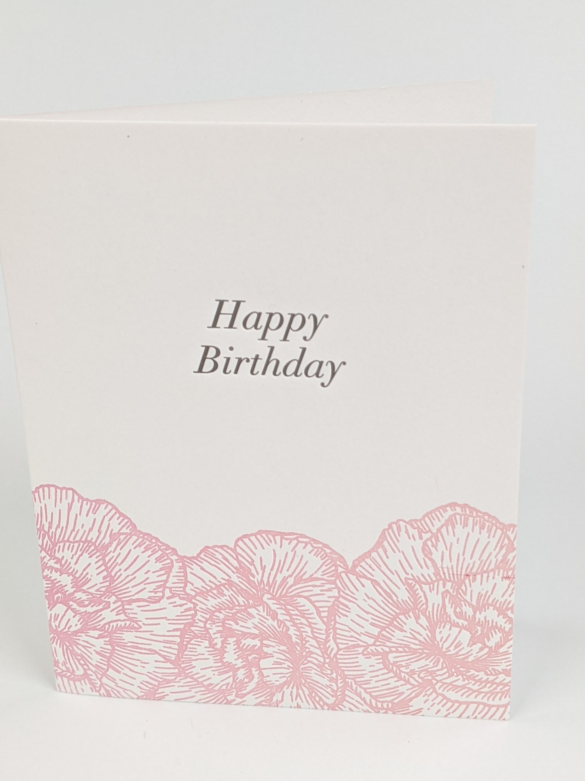 Single Happy Birthday Note Card (Flowers)