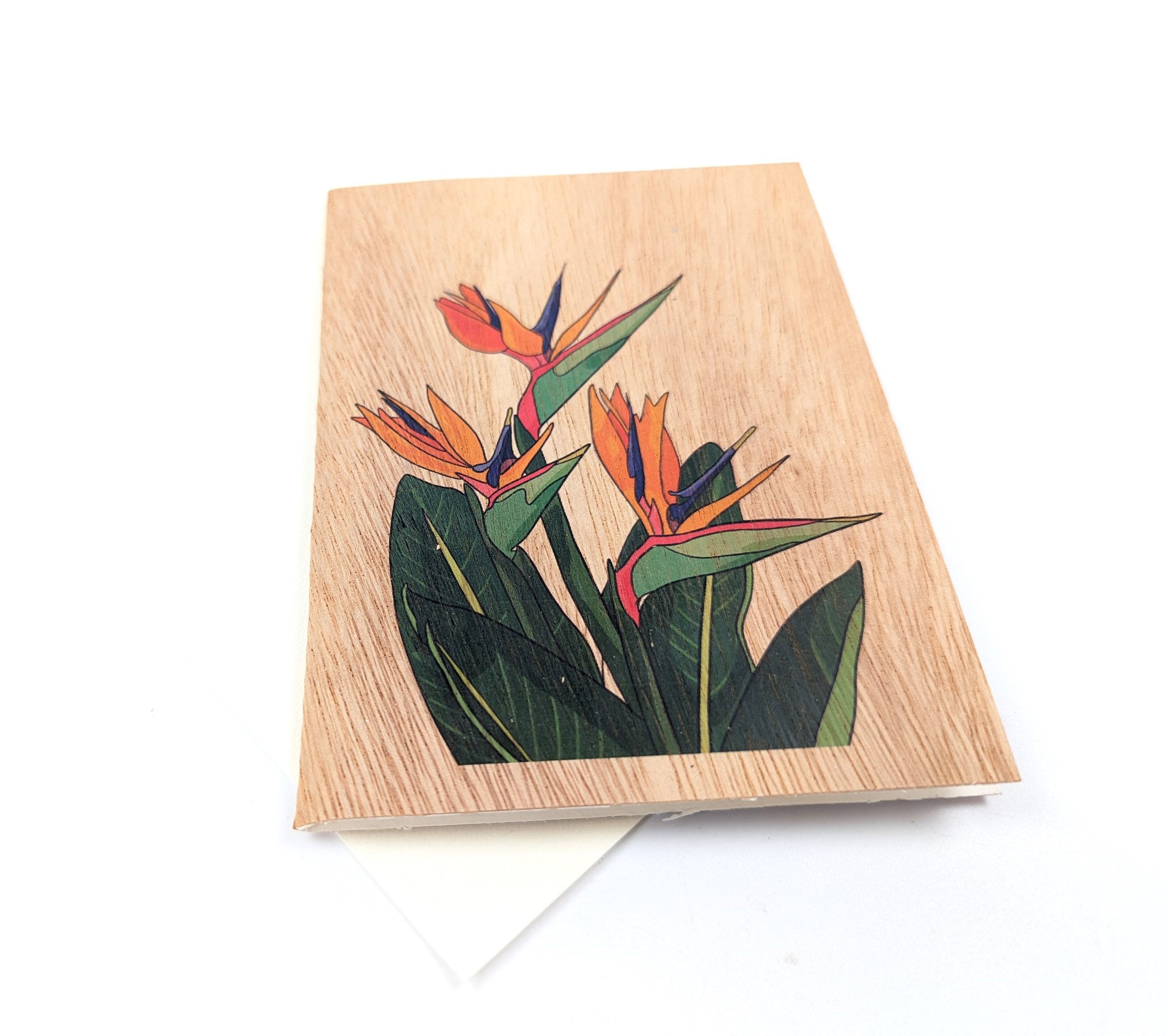 Folded Blank Unique Koa Note Card 4x6