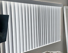 Vertical Blinds in a Living Room
