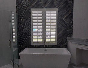 plantation shutters in the bathroom 